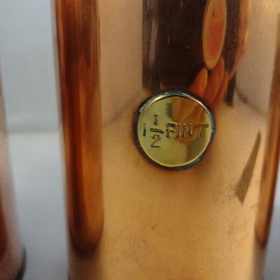 Set of Four Vintage Graduated Size Copper Dippers