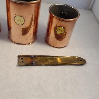 Set of Four Vintage Graduated Size Copper Dippers
