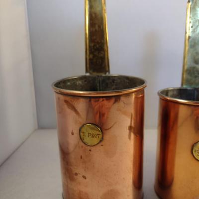 Set of Four Vintage Graduated Size Copper Dippers