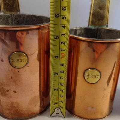Set of Four Vintage Graduated Size Copper Dippers