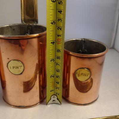 Set of Four Vintage Graduated Size Copper Dippers