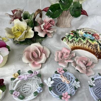 Capodimonte ceramic Florals