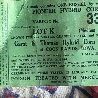 Vintage Cloth Pioneer Seed Bags