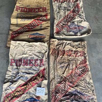 Vintage Paper and Cloth Pioneer Seed Bags