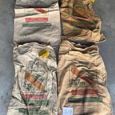 Vintage Cloth DeKalb Corn Seed Bags