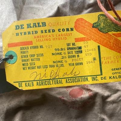 Vintage Dekalb Cloth Seed Bags