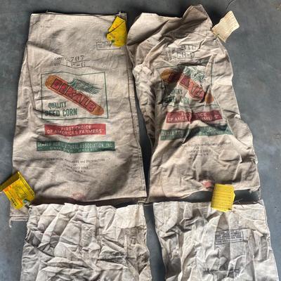 Vintage Dekalb Cloth Seed Bags