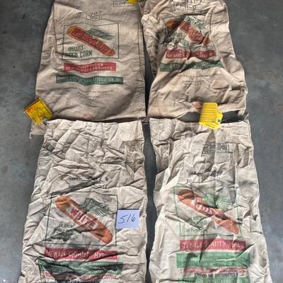 Vintage Dekalb Cloth Seed Bags