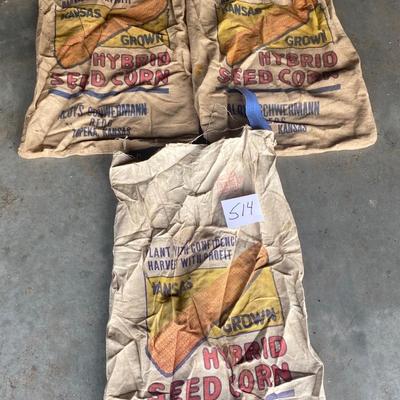 Vintage Cloth Corn Seed Bags