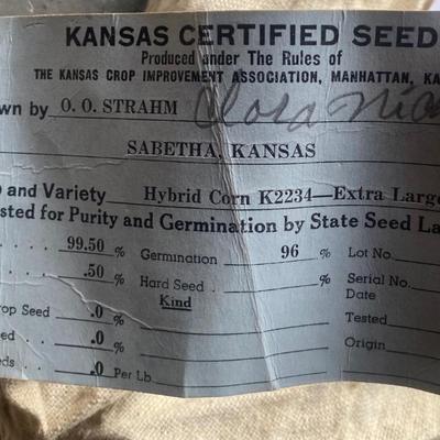 Vintage Cloth Corn Seed Bags