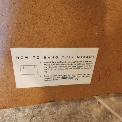 Large Very Heavy Wall Mirror 40x29