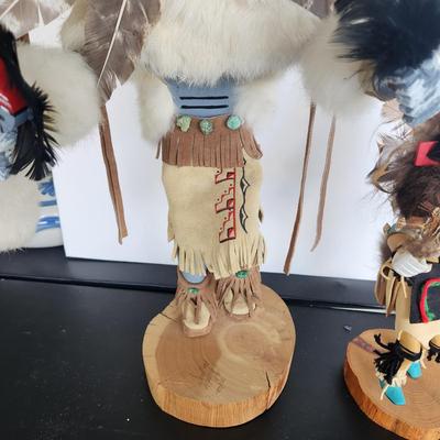 3 Native American Kachina doll Signed