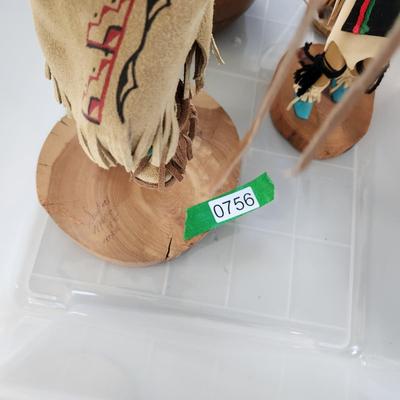 3 Native American Kachina doll Signed