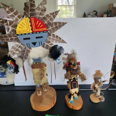 3 Native American Kachina doll Signed