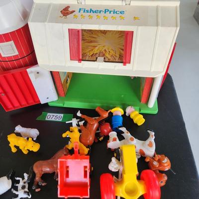 Toy Lot Fisher Price Barn , Goldilocks playhouse, Peek A Boo Screen, Peanuts Snoopy Jack in the Box