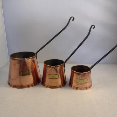 Collection of Vintage Copper Cider Dippers