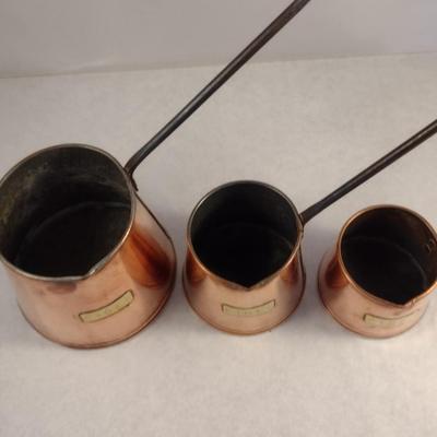 Collection of Vintage Copper Cider Dippers