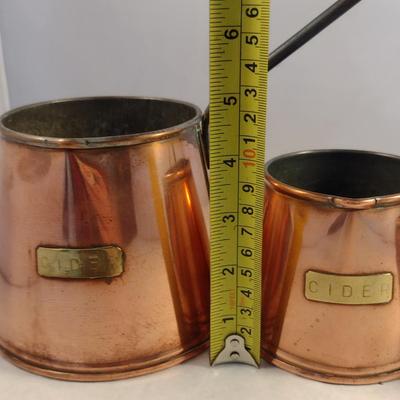 Collection of Vintage Copper Cider Dippers