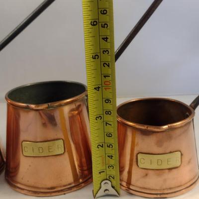 Collection of Vintage Copper Cider Dippers