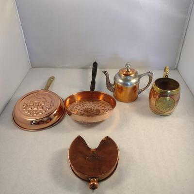 Collection of Copper Kitchen Ware