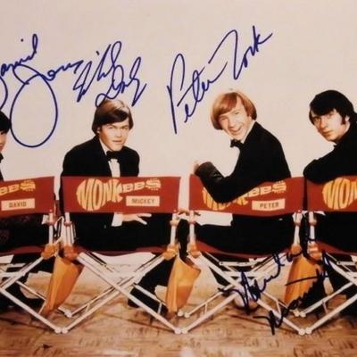 The Monkees signed promo photo 