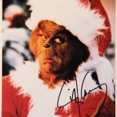 Jim Carrey signed The Grinch promo photo 