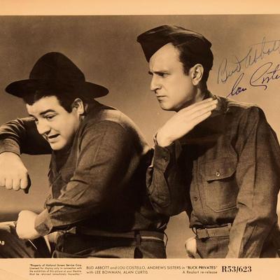 Abbott and Costello signed movie still photo 