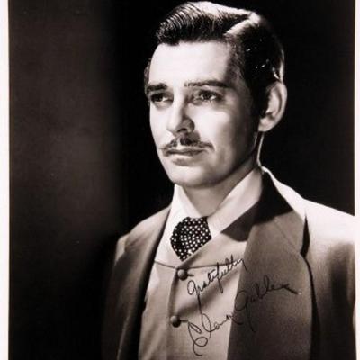 Clark Gable signed portrait photo 