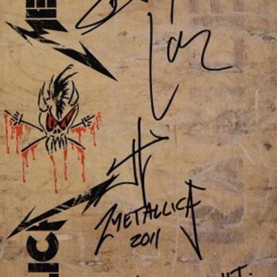 Metallica signed tour book