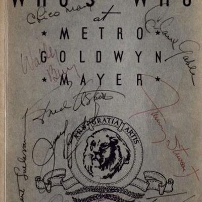 Who's Who signed Metro Goldwyn Mayer Book Groucho marx, Clark Gable