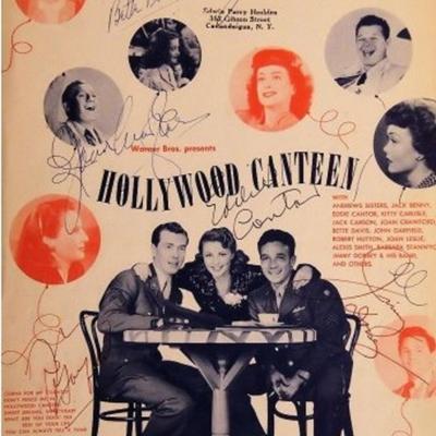 Hollywood Canteen signed sheet music