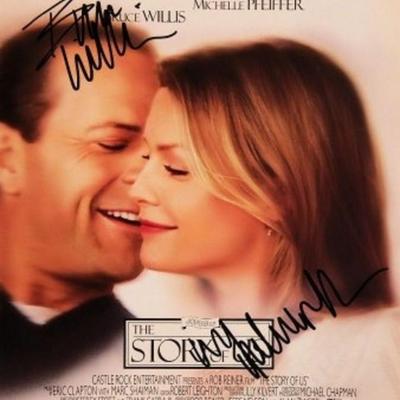 Bruce Willis and Michelle Pfeiffer signed sheet music 