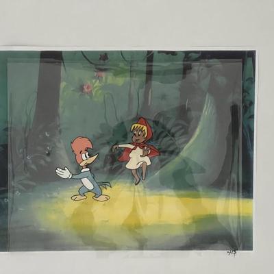 Woody Woodpecker 1950s hand painted production animation cel