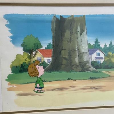 Peanuts character Peppermint Patty framed and matted  sericell 