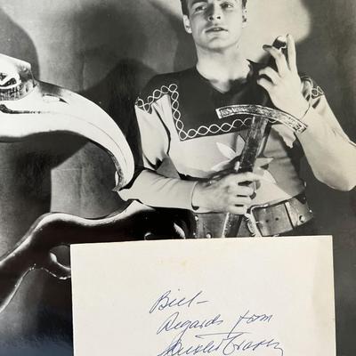 Buster Crabbe original signature 
