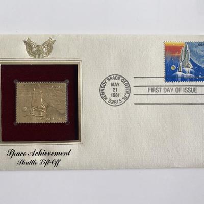 Space Achievement Shuttle Lift-Off Stamp Replica First Day Cover