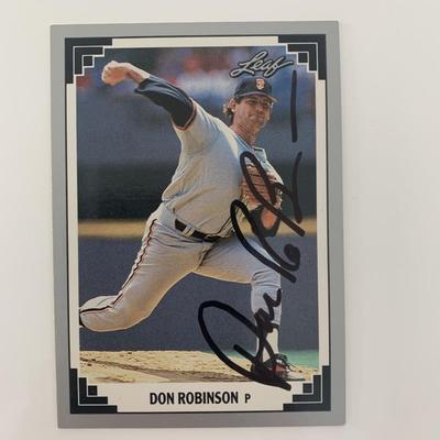 Don Robinson signed baseball card