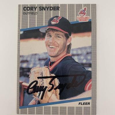 Cory Snyder signed baseball card