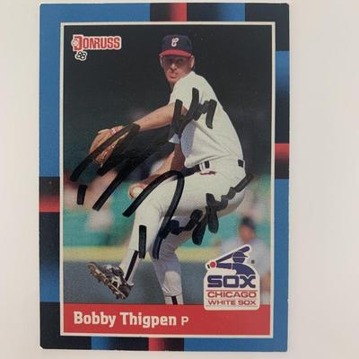 Bobby Thigpen signed baseball card