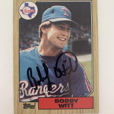 Bobby Witt signed baseball card