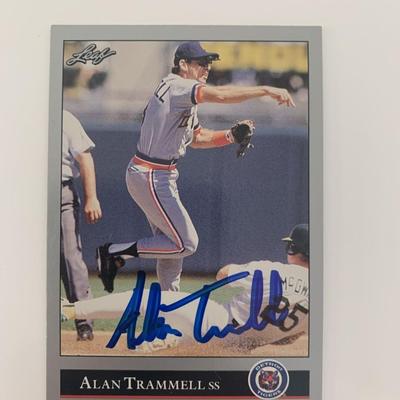 Alan Trammell signed baseball card
