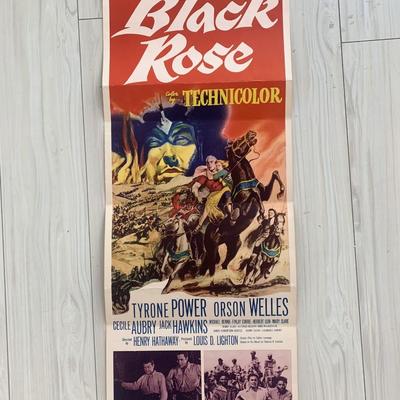The Black Rose original 1950 vintage movie poster