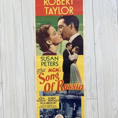 Song of Russia original 1944 vintage insert movie poster