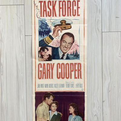 Task Force original 1949 vintage insert movie poster