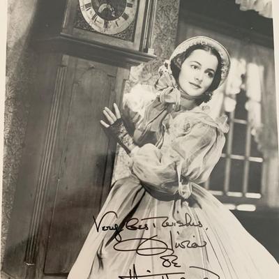 Gone with the Wind Olivia de Havilland signed movie photo. GFA Authenticated