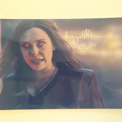 Marvel Scarlet Witch Elizabeth Olsen signed photo