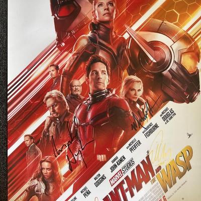 Ant-Man And The Wasp cast signed photo