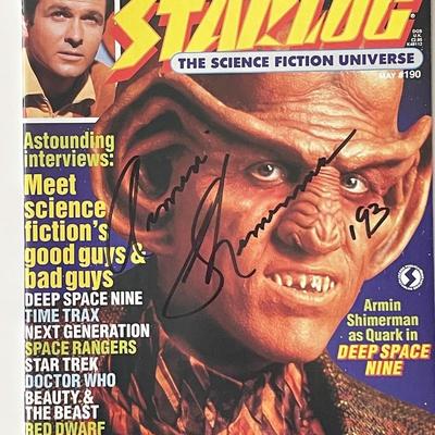 Star Trek: Deep Space Nine Armin Shimerman signed Starlog magazine