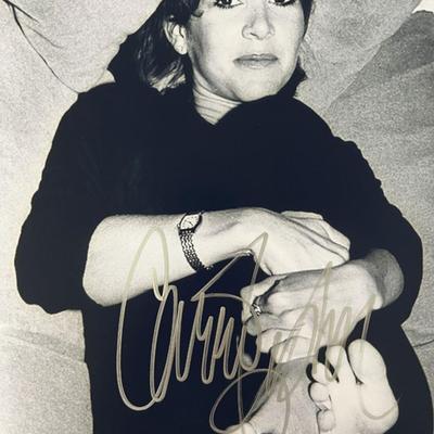 Carrie Fisher signed photo
