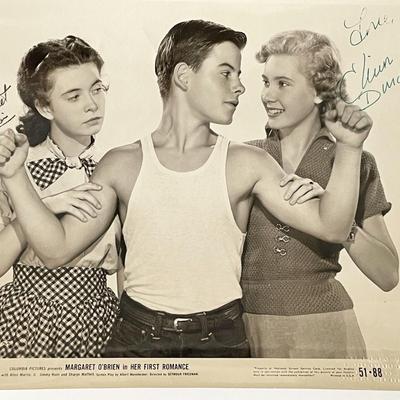 Margaret O'Brien and Elinor Donahue signed movie photo